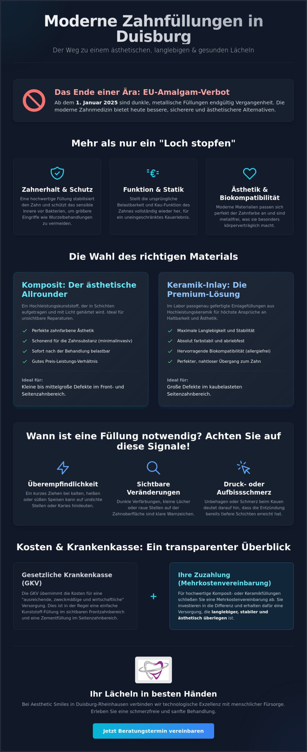 Zahnfüllung Duisburg: Moderne Lösungen für gesunde & schöne Zähne
