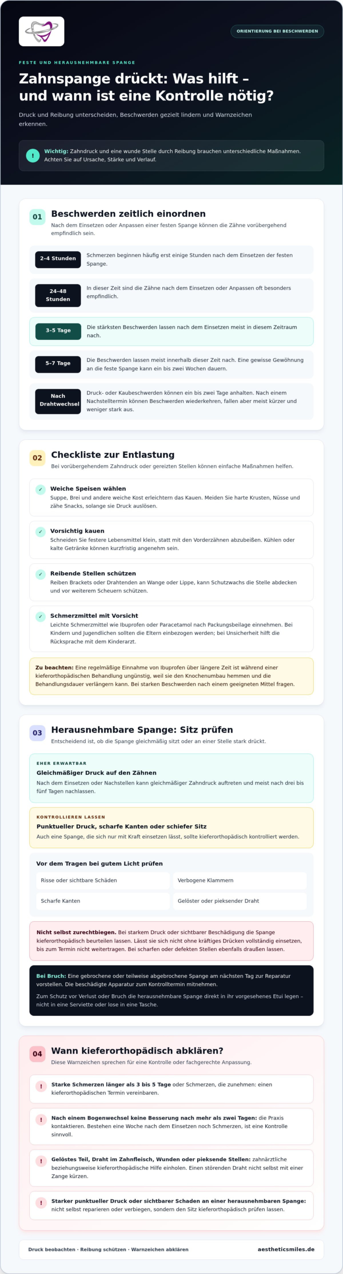 Was tun wenn Zahnspange drückt? So lindern Sie die Beschwerden